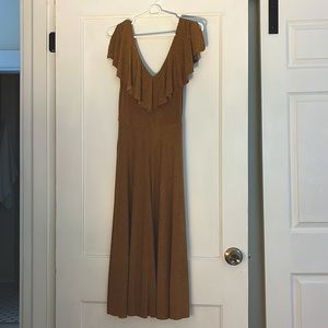 Mustard yellow cocktail dress